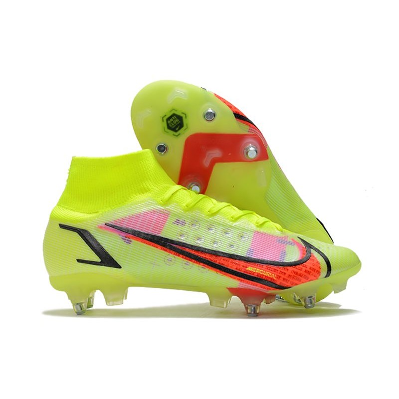 Nike Mercurial Superfly Elite SG PRO AC Volt Černá Bright Crimson